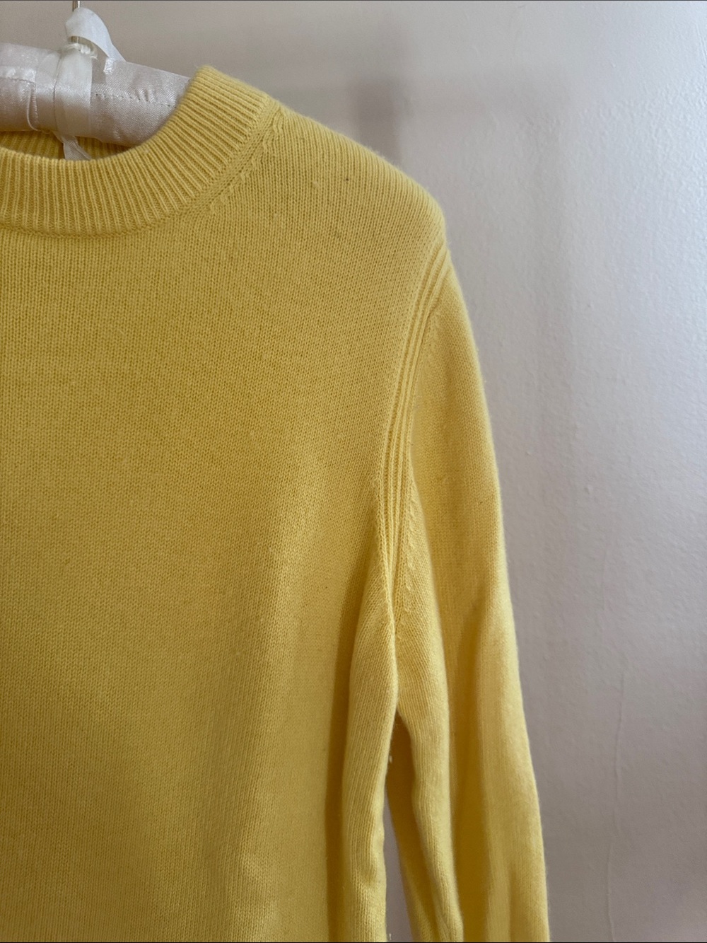 COS Cashmere Pale Yellow Crewneck Sweater